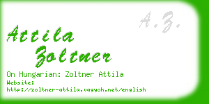 attila zoltner business card